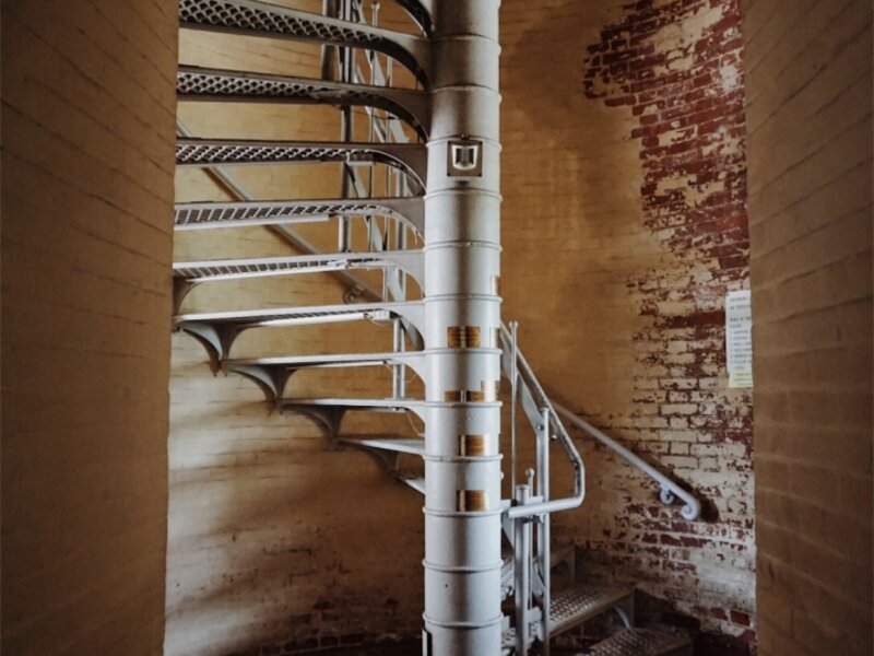 lighthouse, spiral, staircase, bricks