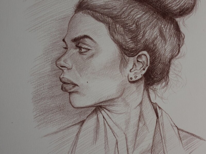 Colored pencil sketch