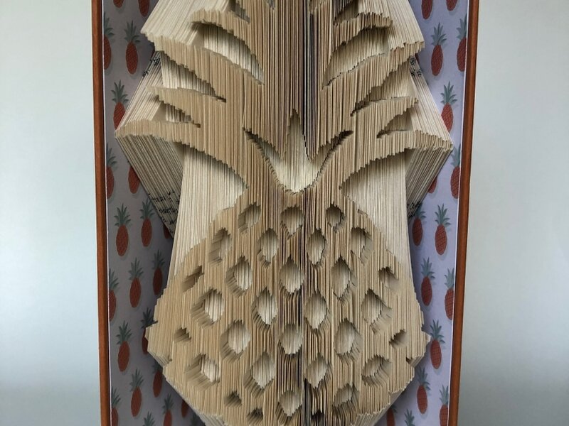 Pineapple Book Sculpture