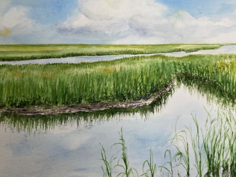 Early Morning View of the Marsh, Sunset Beach, NC