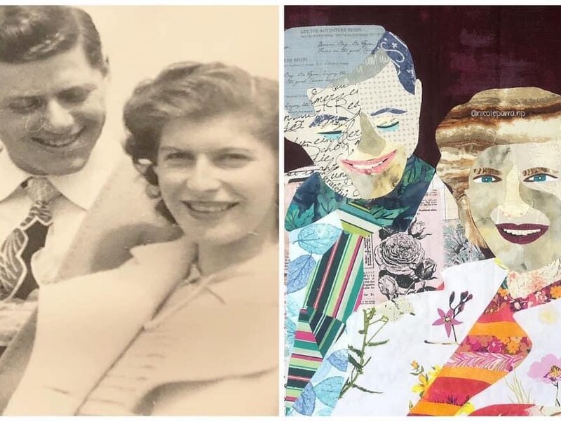Fabric Portrait Collage 