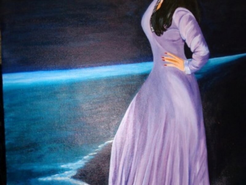 Self Portrait. Portrait Painting Acrylic on Canvas, 100% handcrafted