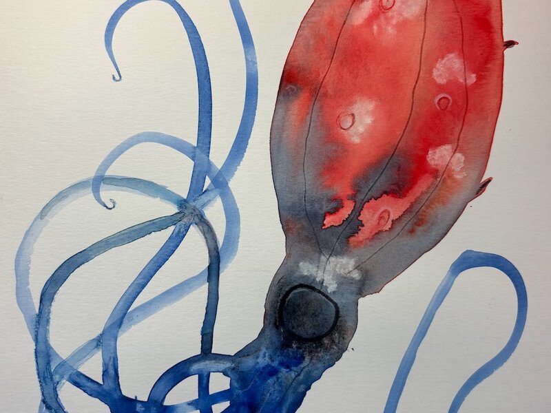 Painting in Gouache, December, 2024.