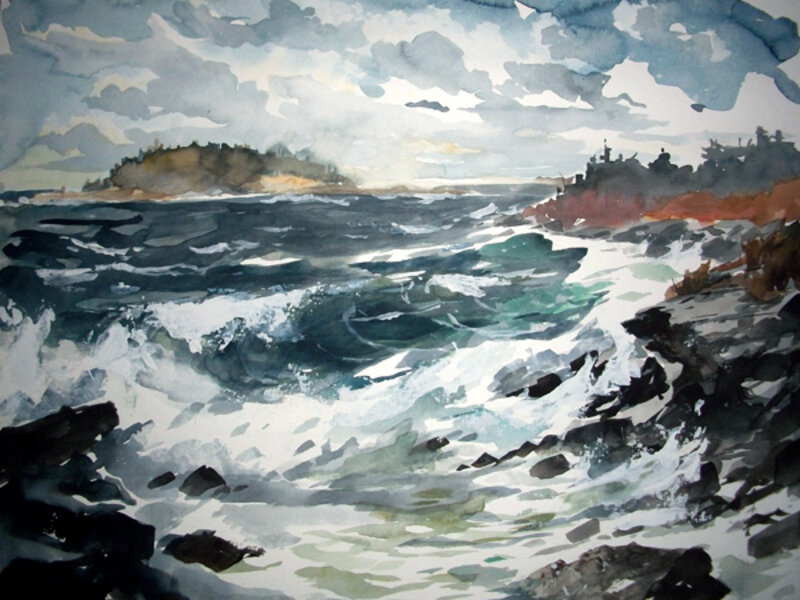 Large Waves at Two Lights State Park, Maine