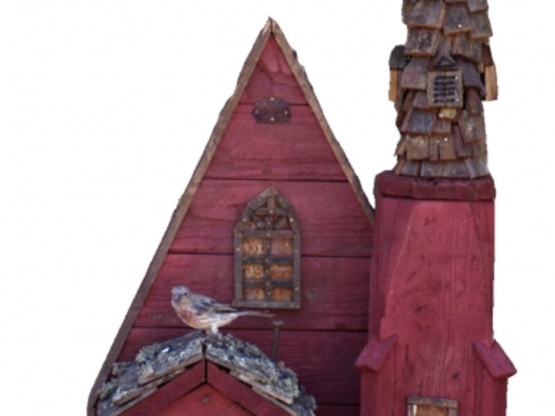 Church of One Tree in Santa Rosa, CA by NeatTweets historical birdhouse Artist Greg Zirbel 