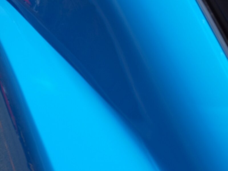 Electric blue Mustang