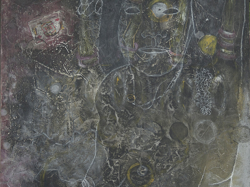 Nyx Mixed media painting on board 24" X 24"