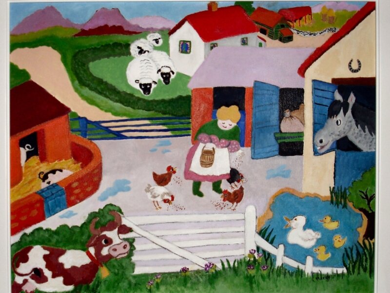 mrs. brown on the farm