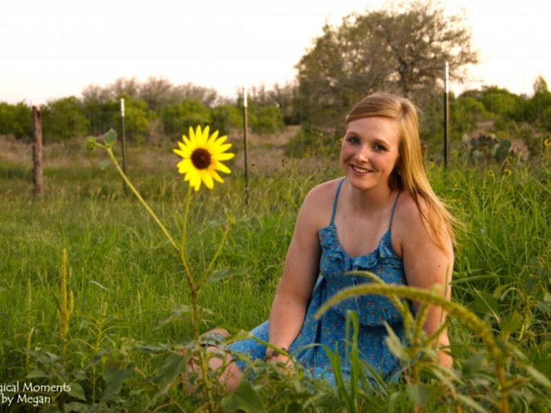 Claire with Flower