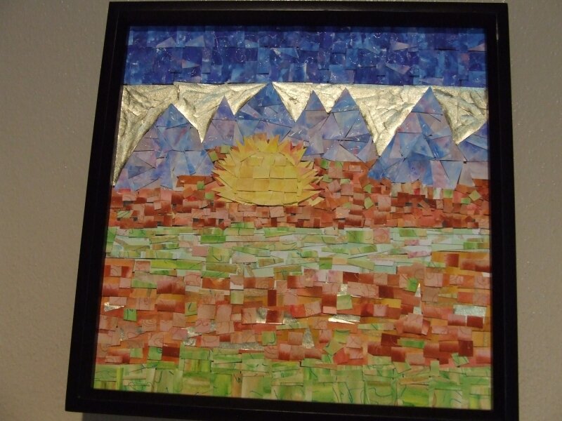 Desertscape Watercolor Collage
