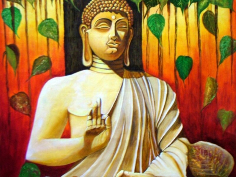 BUDDHA Painting, Original, 100% handcrafted
