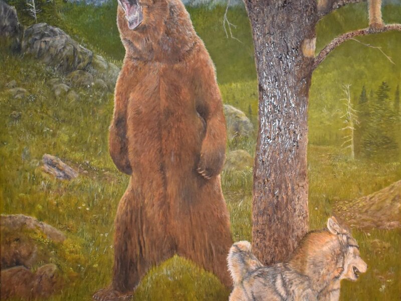 Oil painting on gallery wrap canvas.  30" W x 48" H x 1.5" W