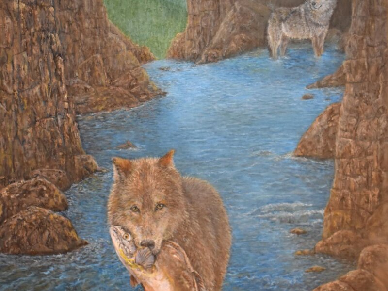 Oil painting on gallery wrap canvas.  24" W x 30" H x 1.5" W