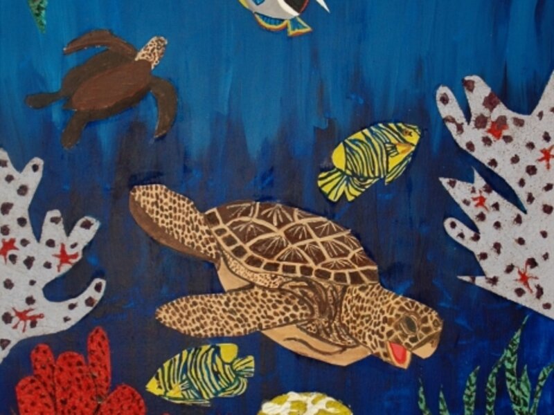 Turtles in a Coral Reef