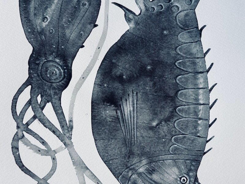 Painting in India ink, 2021.