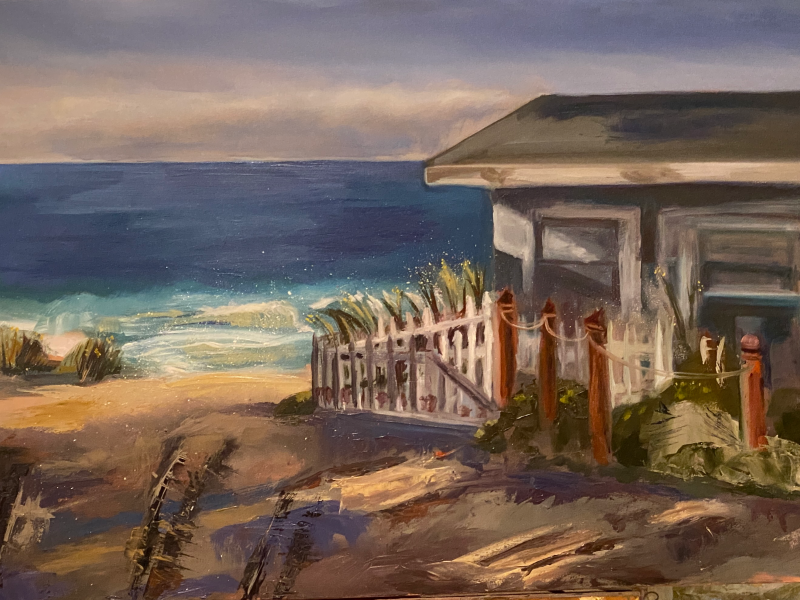 Sunrise Crystal Cove, Oil, 2023, 24 X 36 inches