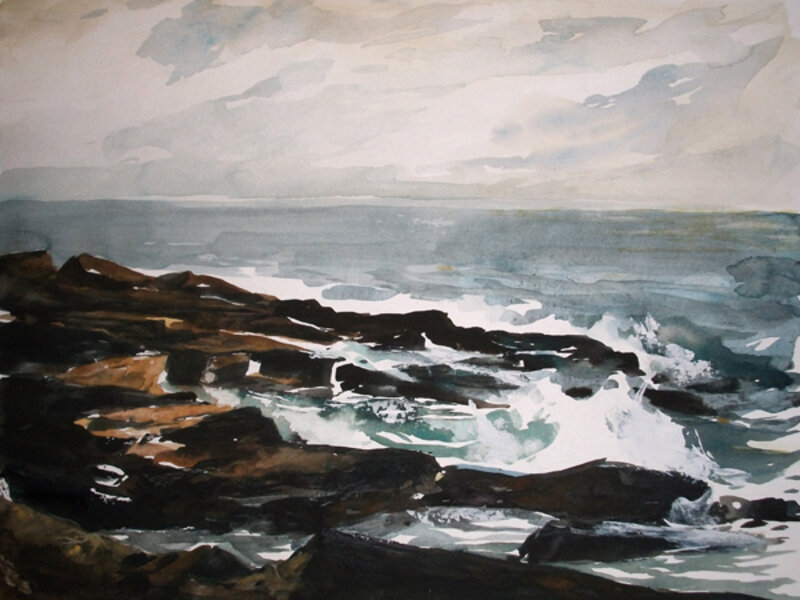 Grey Waves at Two Lights State Park, Maine