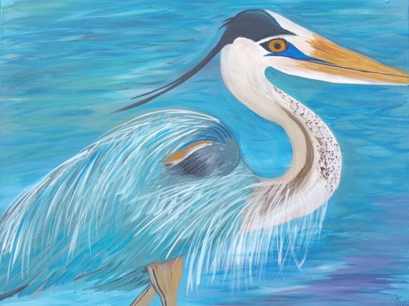 birds, blue heron, spirit, by Dawn Cooper, moonscribe