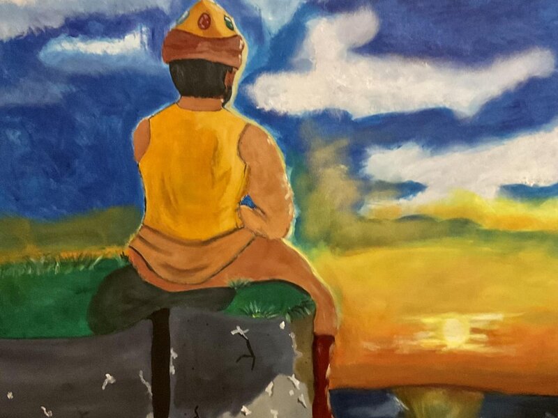 Lost in thought. A king looking out to the sea and thinking of the possibilities.