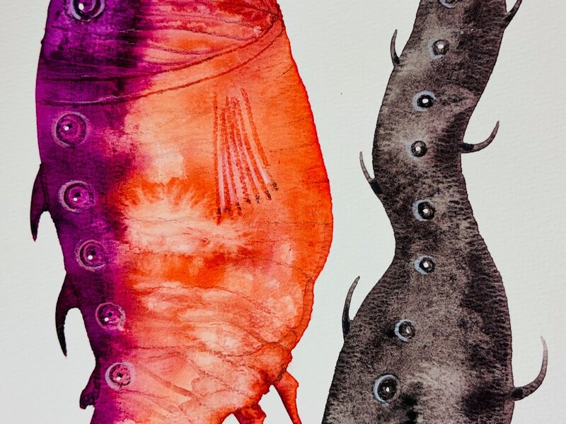 Painting in gouache and colored pencils, January, 2025. 