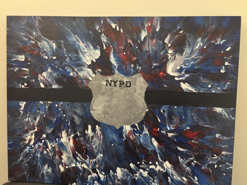 Fluid art salute to NYPD 