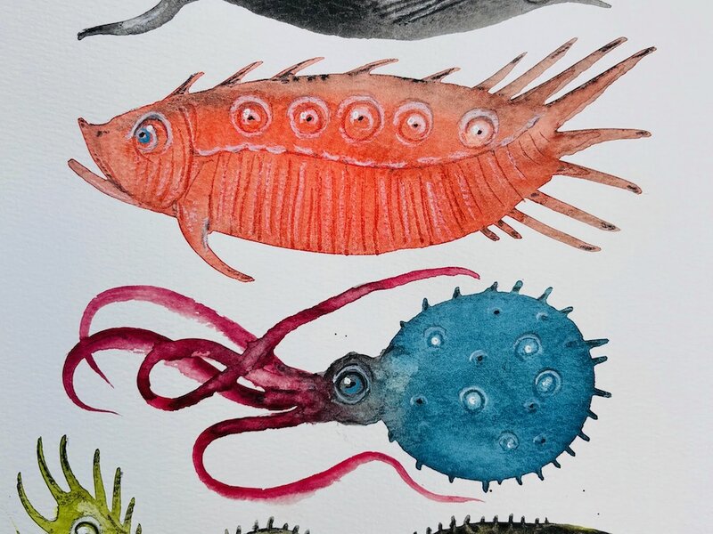 Painting in gouache, June, 2025.