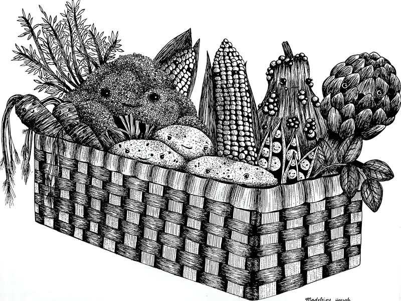 Veggie Party Drawing