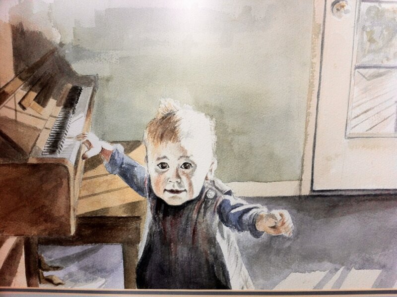 Toddler at the Piano