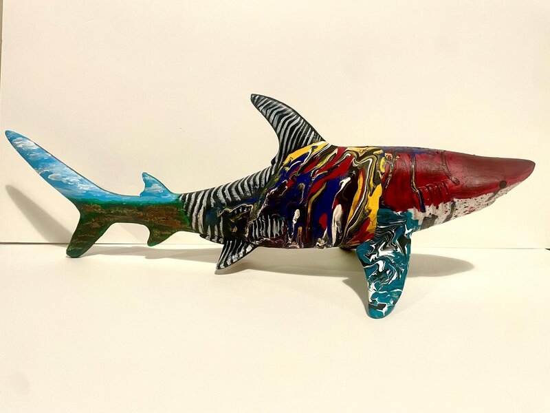 Abstract Shark Sculpture
