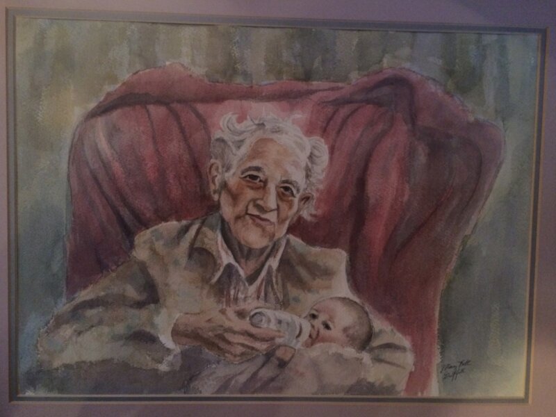 Lillian (age 92) Holding her Great-granddaughter