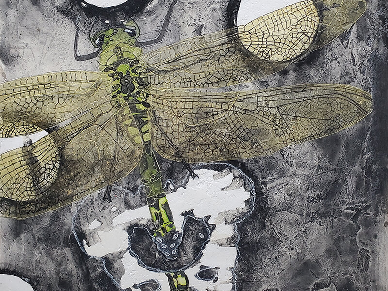 Illumination II mixed media painting on board 12" X 12"