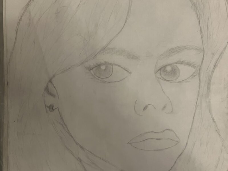 Sketch of a real-life face.