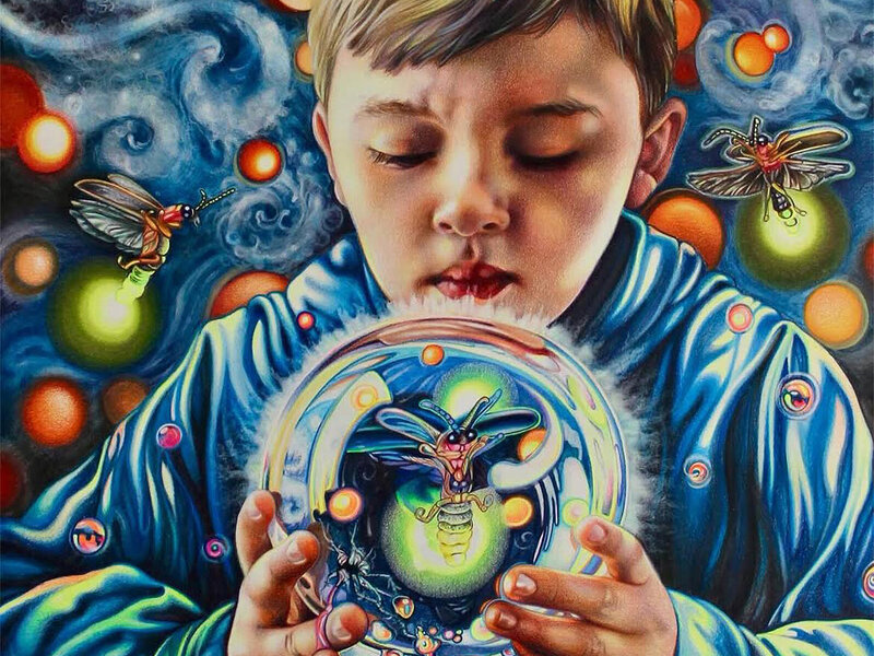 A Bright Future Lies Ahead, 19 x 22," colored pencil