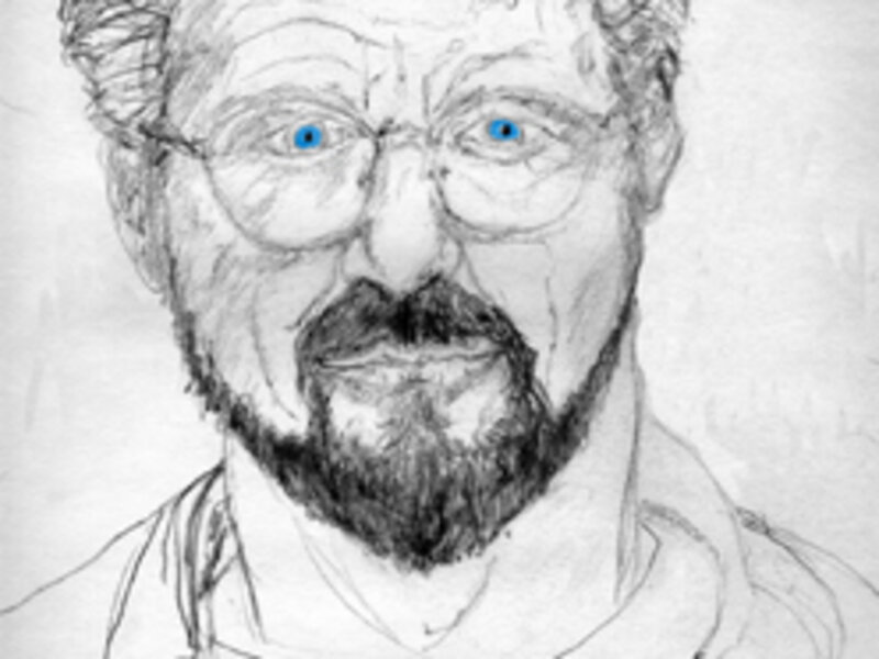 self portrait of the artist drawn in pencil
