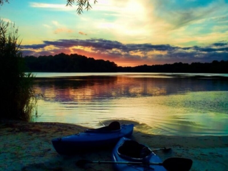 Sunset at Lums Pond-Bear, DE July 2011