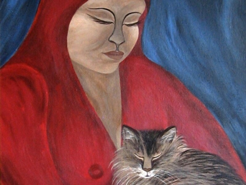 Mamma Cat With Her Baby