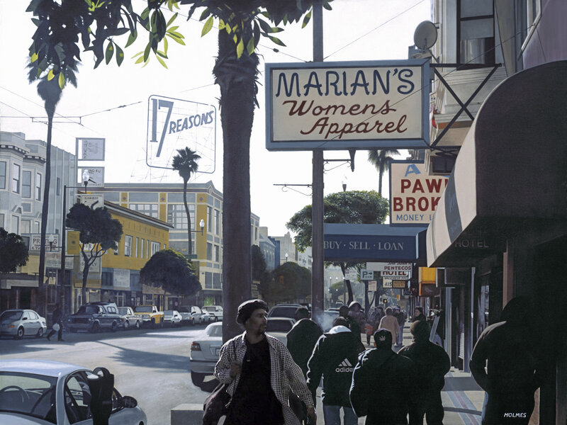 Photo of painting "Mission Street" by David Holmes