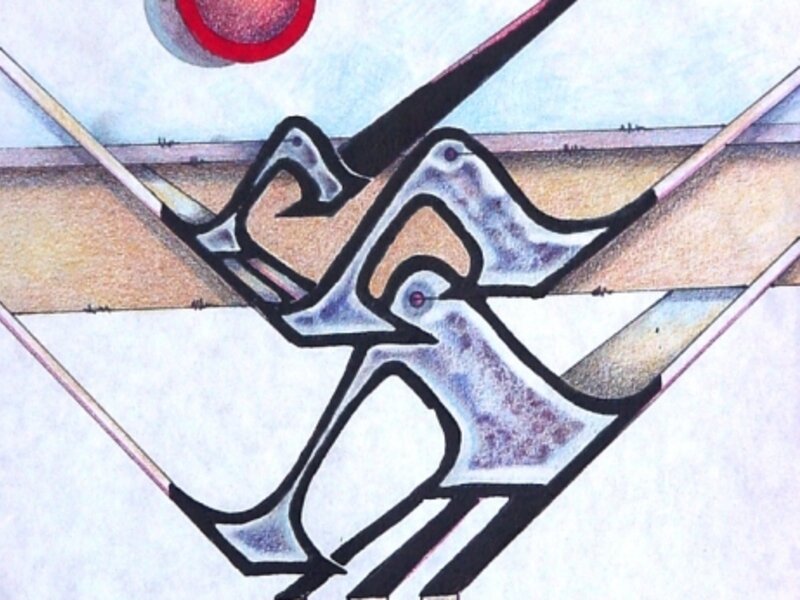 Mountain Highway (monoprint) 