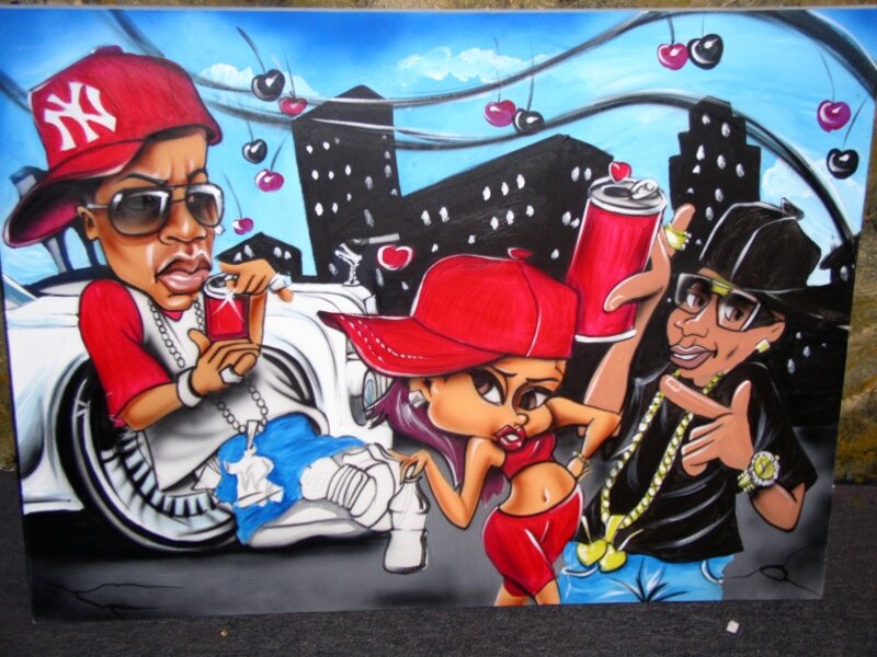 Cherry Coke featuring Jay-Z promotional art (Unfinished)