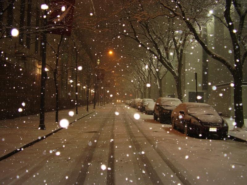 Snowy Philadelphia Road