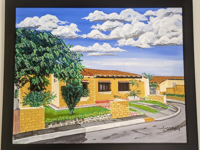 The Place We Left Behind. Acrylic on canvas, painted in 2018.