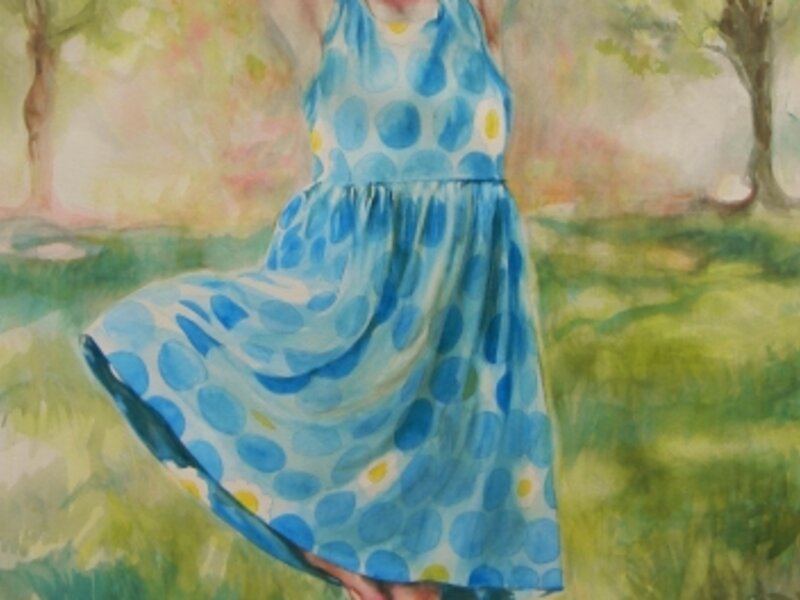 Beauty Watercolor, 18" x 24"