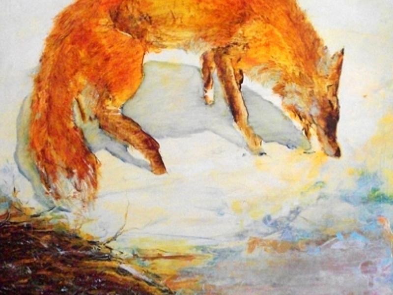 A White Lake, A Hungry Fox