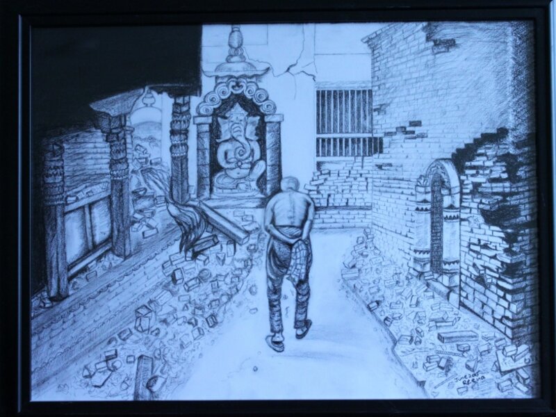 Aftermath of Earthquake in Nepal.