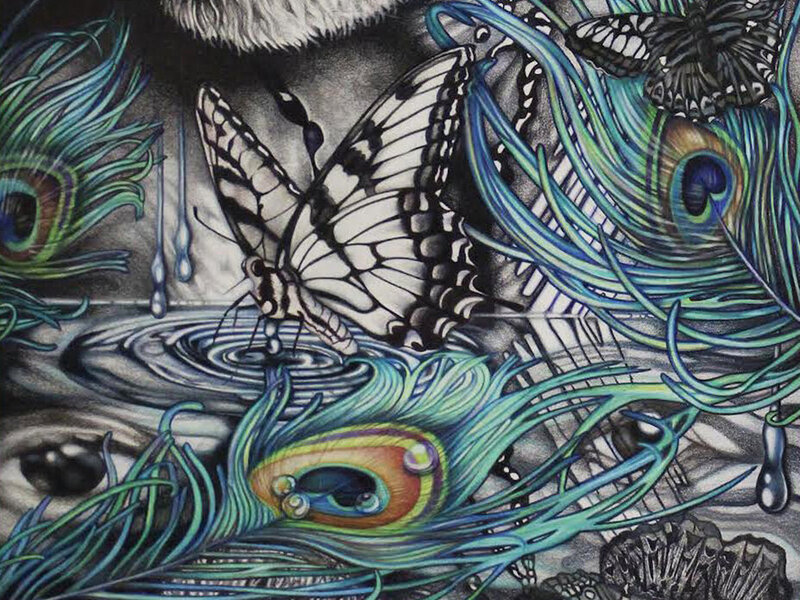 Resilience Liza Davis, 17 x 33," colored pencil