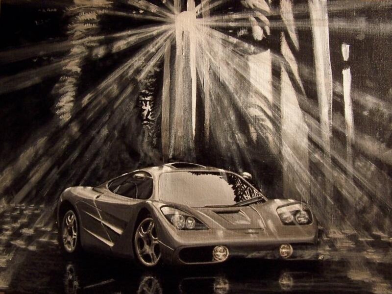 McLaren F1 Supercar in Pacific Coast Redwoods