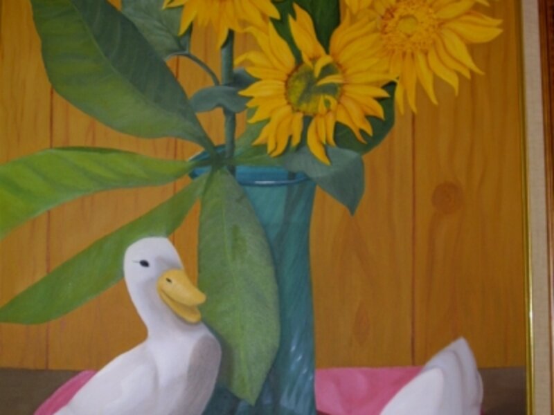 Sunflowers with Ducks
