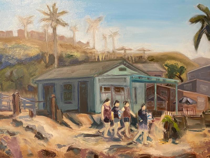 Sunny Morning Crystal Cove, Oil, 24 X 36 inches, 2023