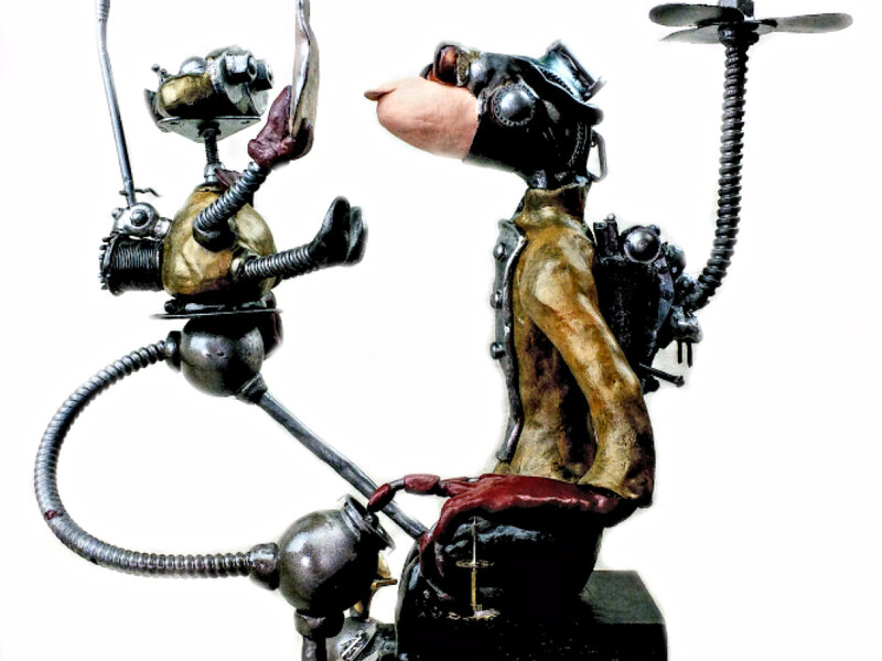 Steampunk sculpture