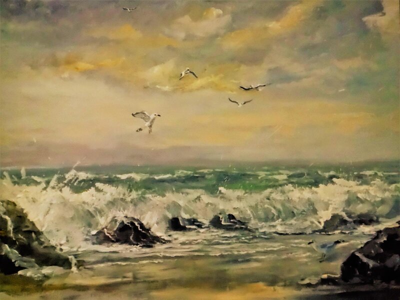 The Sea Birds 32x23 Acrylic
